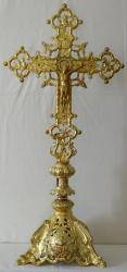 Brass Altar Crucifix